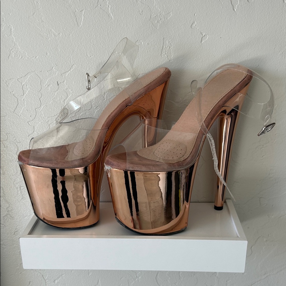 Hella Heels Gold Platform Heels